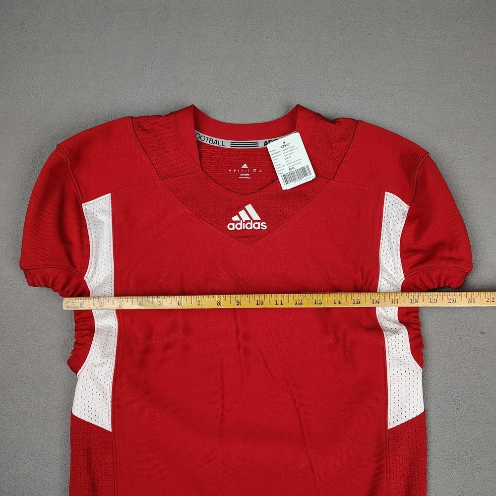 Adidas Techfit Football Jersey Men Large Red Compression Hyped Athletic Fit New - Picture 5 of 8
